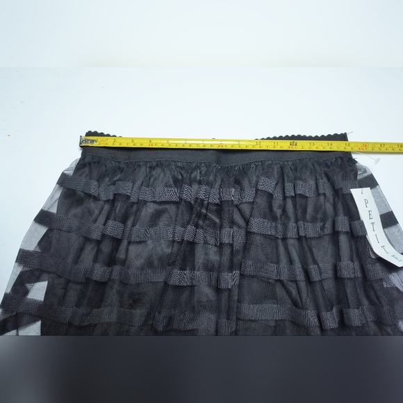 Metro Wear Black Sheer Striped Whimsigoth Witchy Midi Striped Skirt PXL NWT - Picture 8 of 9